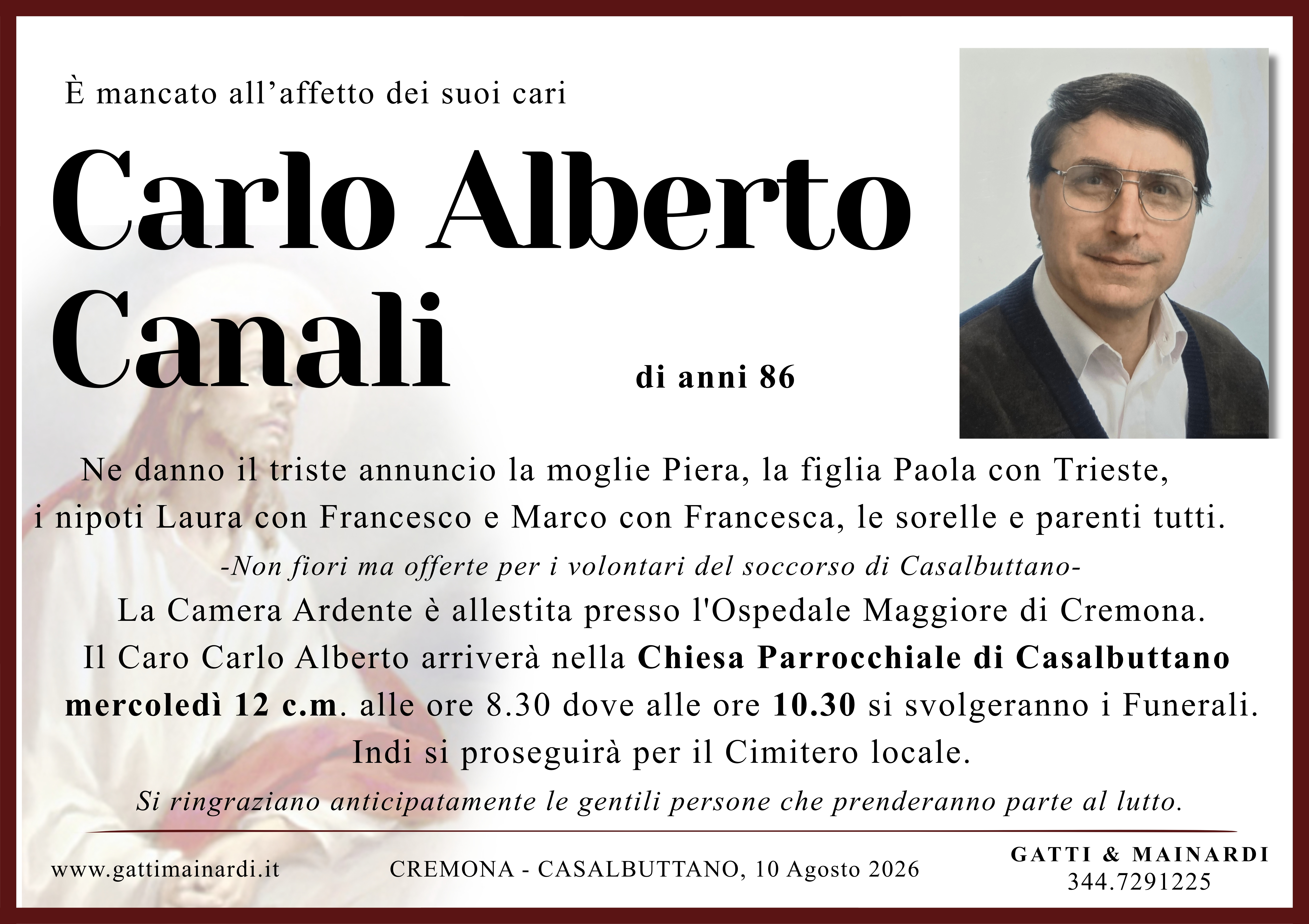 CARLO ALBERTO CANALI